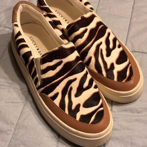 Lucky Brand Animal Print Slip-On Shoes